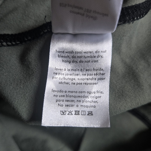 New WeWoreWhat Silhouette Ankle Flare Army Green Athleisure Jumpsuit NWT Large - Picture 14 of 14